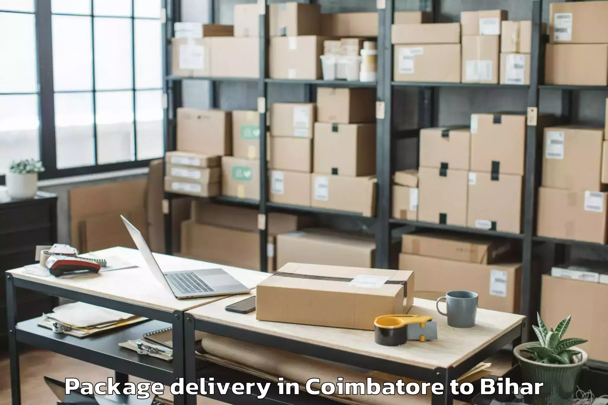 Discover Coimbatore to Laukaha Package Delivery